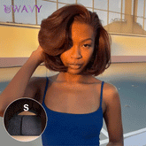 𝑼𝒘𝒂𝒗𝒚 𝑷𝒓𝒆𝒎𝒊𝒖𝒎 𝑳𝒊𝒏𝒆 Couche C Partie Glueless 7x4 Marron/Naturel Bob Perruque Sans Colle 250% Densité