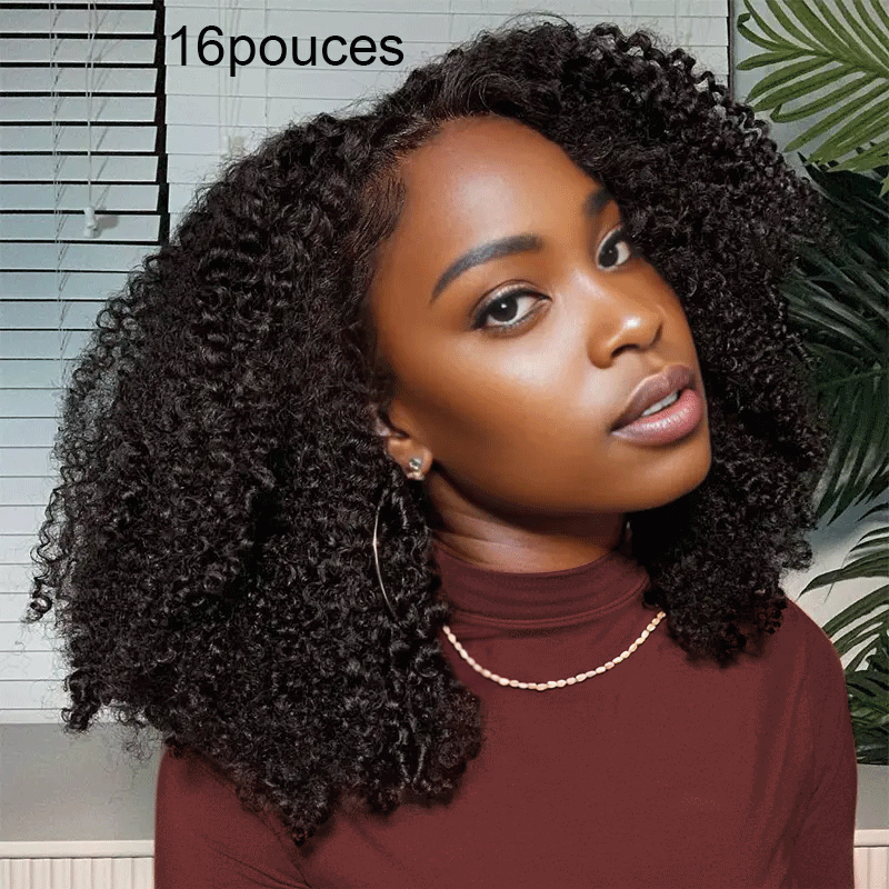 9x6 Glueless Perruque Bob Kinky Curly Sans Colle La Plus Chaude