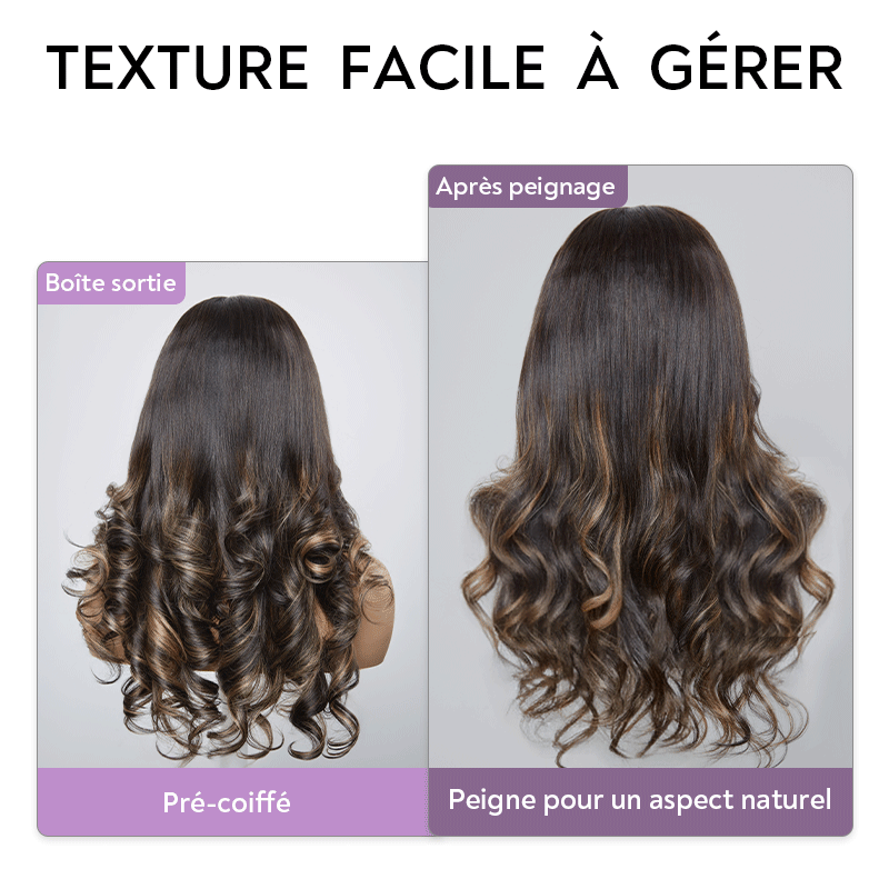 𝑼𝒘𝒂𝒗𝒚 𝑷𝒓𝒆𝒎𝒊𝒖𝒎 𝑳𝒊𝒏𝒆 Perruque Luxueuse Highlight Body Wave Glueless 13x4 Sans Colle 250% Densité