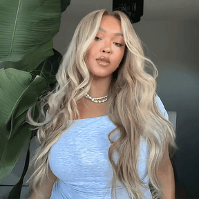 13x4 Glueless Couleur Blonde Avec Un Brun Clair Subtil Bob Perruque Sans Colle