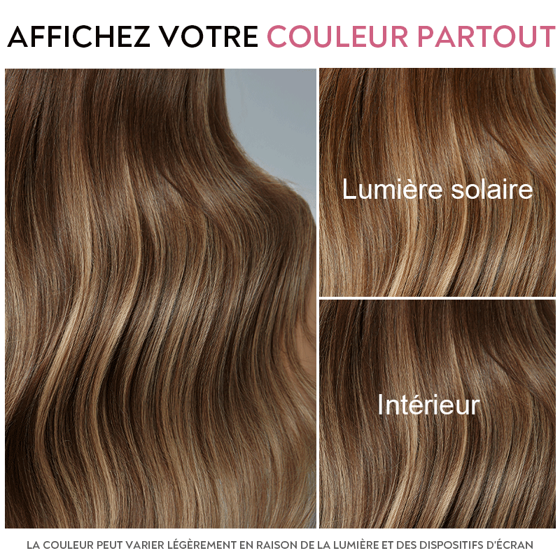 Brillance Naturelle Glueless 13×4 Highlight Perruque Sans Colle Ondulé 250% Densité
