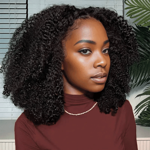 𝑼𝒘𝒂𝒗𝒚 𝑷𝒓𝒆𝒎𝒊𝒖𝒎 𝑳𝒊𝒏𝒆 La Plus Chaude Glueless Bob Kinky Curly 4x4/13x4 Perruque Sans Colle