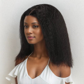 13x4 Afro Kinky Straight Minimaliste Bob Perruque Lace Frontale