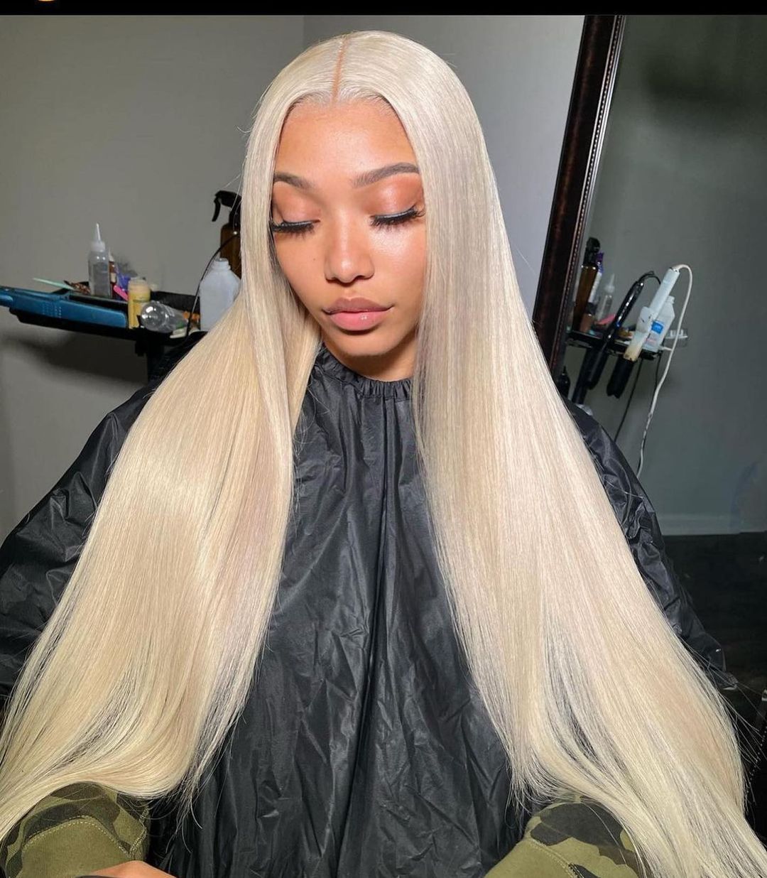 Lisse Extensions Cheveux Clipser En Vrais Cheveux Humains #613 Blond Couleurs Populaires 9 Piece