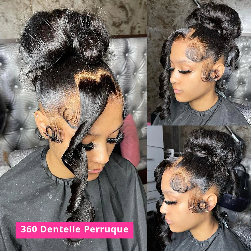 360 Lace Front Perruques Cheveux Humains Brésilienne Body Wave - Uwavy