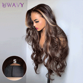 𝑼𝒘𝒂𝒗𝒚 𝑷𝒓𝒆𝒎𝒊𝒖𝒎 𝑳𝒊𝒏𝒆 Confortable Perruque Glueless Casquette Maille Réglable Highlight Body Wave Glueless 4x4 Sans Colle