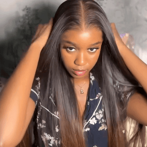 𝑼𝒘𝒂𝒗𝒚 𝑷𝒓𝒆𝒎𝒊𝒖𝒎 𝑳𝒊𝒏𝒆 Séparation Libre Glueless Couleur Ombre Brun 13x4 Perruque Sans Colle Lisse 250% Densité