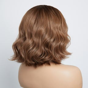 𝑼𝒘𝒂𝒗𝒚 𝑷𝒓𝒆𝒎𝒊𝒖𝒎 𝑳𝒊𝒏𝒆 Glueless Bob Ombre Marron 4×4 Perruque Sans Colle Ondulé Cheveux Humains