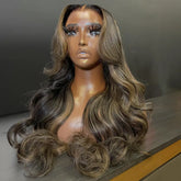 13x4 Couches Glueless Blond Cendré Perruque Sans Colle Body Wave Frontal Wig