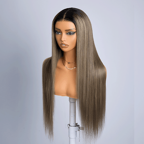 Fascinante Glueless Ombre Highlight 13x4 Perruque Sans Colle Lisse 250% Densité