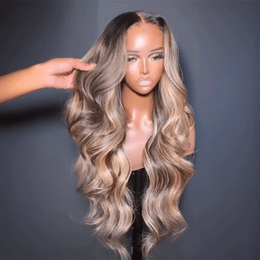 Luxueuse Highlight 13x4 Glueless Body Wave Perruque Sans Colle Cheveux Humains