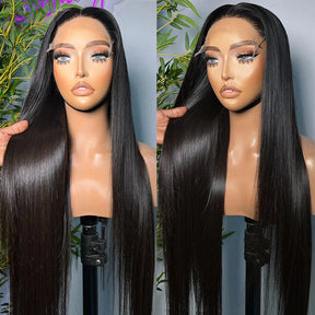 4x4 Lace Closure Perruques Cheveux Humains Brésilienne Straight - Uwavy