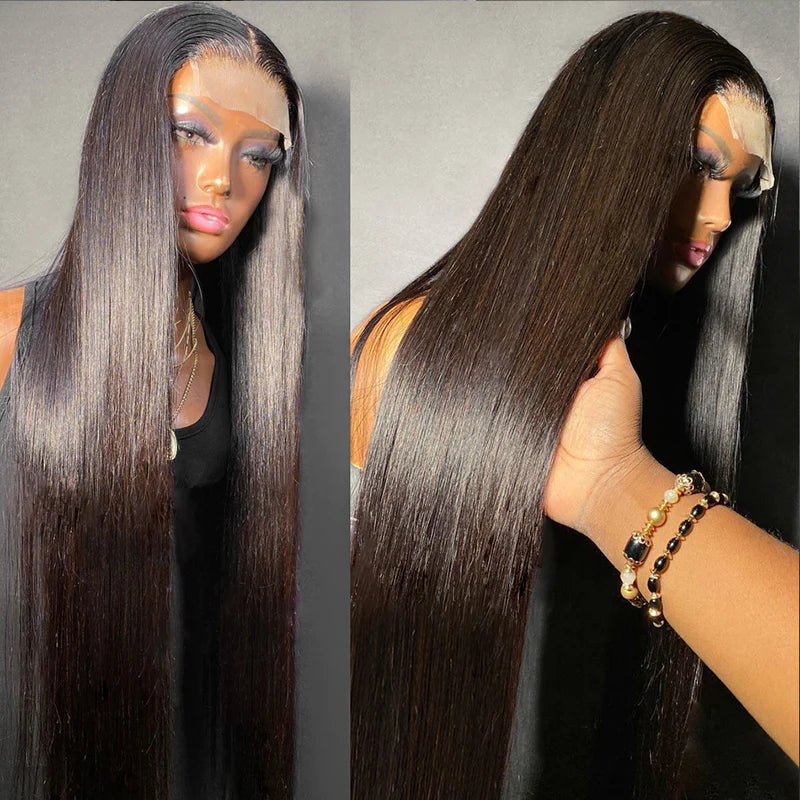 4x4 Lace Closure Perruques Cheveux Humains Brésilienne Straight - Uwavy