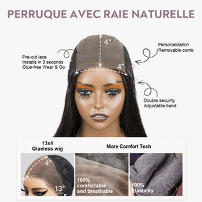 𝑼𝒘𝒂𝒗𝒚 𝑷𝒓𝒆𝒎𝒊𝒖𝒎 𝑳𝒊𝒏𝒆 La Plus Chaude Glueless Bob Kinky Curly 4x4/13x4 Perruque Sans Colle