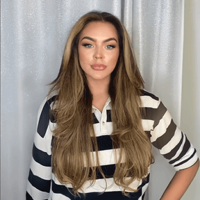 Brillance Naturelle Highlight Perruque 13×4 Glueless Ondulé Cheveux 100% Humains