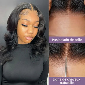 5X5 Glueless Bob Perruque Sans Colle Wear Go Cheveux Humains Body Wave - Uwavy