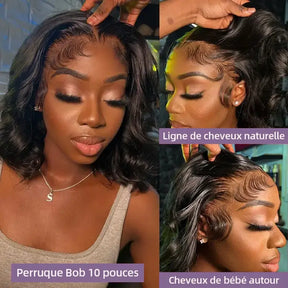 5X5 Glueless Bob Perruque Sans Colle Wear Go Cheveux Humains Body Wave - Uwavy