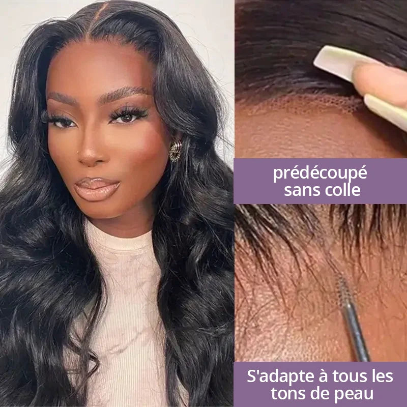 5X5 Glueless Perruque Sans Colle Wear Go Cheveux Humains Body Wave - Uwavy