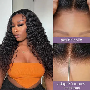 5X5 Glueless Perruque Sans Colle Wear Go Cheveux Humains Bouclée - Uwavy