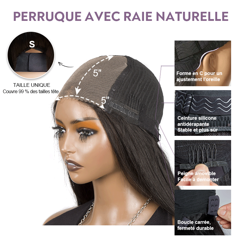 𝑼𝒘𝒂𝒗𝒚 𝑷𝒓𝒆𝒎𝒊𝒖𝒎 𝑳𝒊𝒏𝒆 Glueless Couleur Blond Highlight 5x5 Capuchon Réglable Perruque Sans Colle Loose Wave