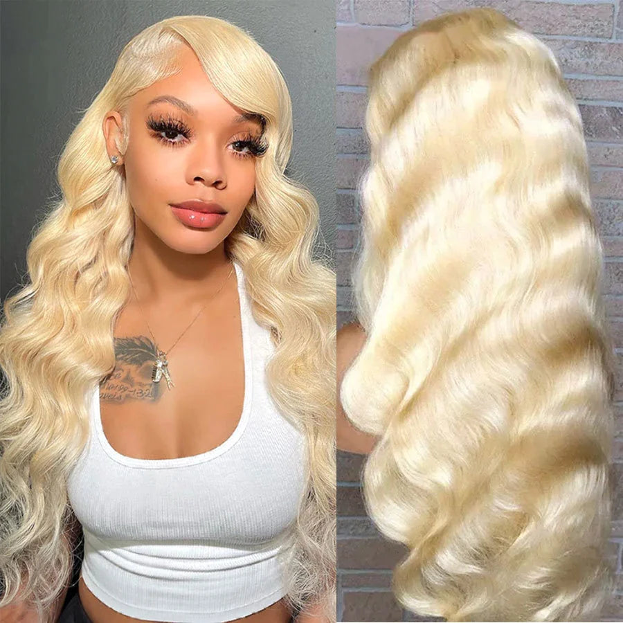 613 Perruques Frontales Blonde En Cheveux Humains Body Wave Brésiliens - Uwavy