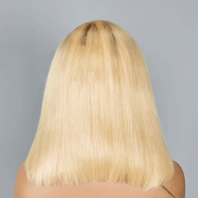 13x4 C Partie Bob Perruque Brun Mélange Blonde Cheveux Humains