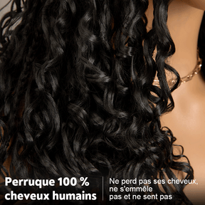 𝑼𝒘𝒂𝒗𝒚 𝑷𝒓𝒆𝒎𝒊𝒖𝒎 𝑳𝒊𝒏𝒆 Perruque Tressée Bohème En Dentelle Intégrale Avec Cheveux Bébé Synthétique 300% Densité