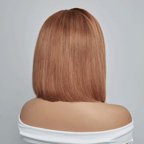 𝑼𝒘𝒂𝒗𝒚 𝑷𝒓𝒆𝒎𝒊𝒖𝒎 𝑳𝒊𝒏𝒆 Séparation Libre Glueless 13×4 Bob Ombre Gingembre Lisse Perruque Sans Colle
