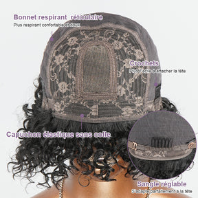 Image du bonnet en maille de la perruque