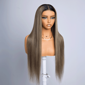 Fascinante Glueless Ombre Highlight 13x4 Perruque Sans Colle Lisse 250% Densité