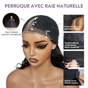 𝑼𝒘𝒂𝒗𝒚 𝑷𝒓𝒆𝒎𝒊𝒖𝒎 𝑳𝒊𝒏𝒆 7x4 Glueless Elégant Ombre Gingembre Bob Perruque Sans Colle Water Wave
