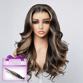 𝑼𝒘𝒂𝒗𝒚 𝑷𝒓𝒆𝒎𝒊𝒖𝒎 𝑳𝒊𝒏𝒆 Perruque Luxueuse Highlight Body Wave Glueless 13x4 Sans Colle 250% Densité