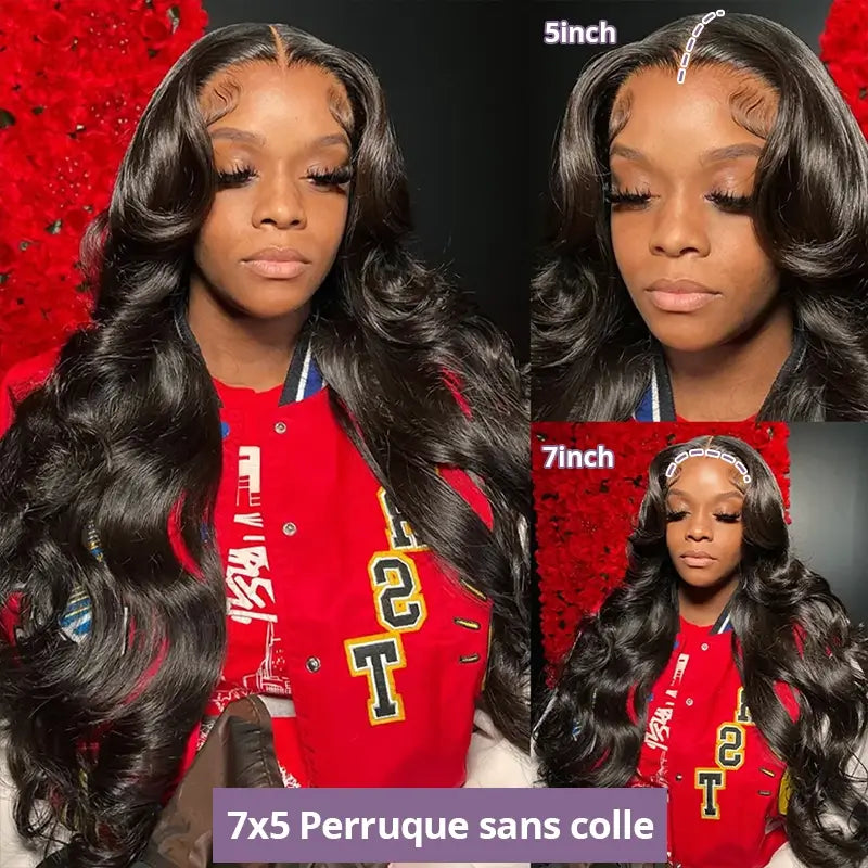 9X6 Glueless Upgraded Bleached Knots Wear Go Body Wave Perruque cheveux humains