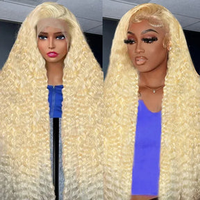 13x4 HD Lace Front Human Hair Wigs Brazilian Deep Curly 