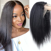 𝑼𝒘𝒂𝒗𝒚 𝑷𝒓𝒆𝒎𝒊𝒖𝒎 𝑳𝒊𝒏𝒆 Afro Kinky Straight 9x6 Glueless Minimaliste Bob Perruque Sans Colle