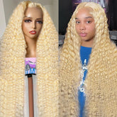 13x4 HD Lace Front Human Hair Wigs Brazilian Deep Curly 