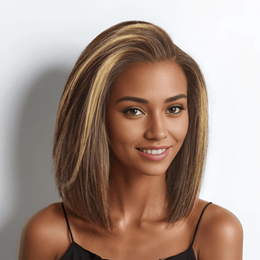 𝑼𝒘𝒂𝒗𝒚 𝑷𝒓𝒆𝒎𝒊𝒖𝒎 𝑳𝒊𝒏𝒆 13x4 Guleless Perruque Soyeuses Couche Bob Mèches Blondes Miel Lisse