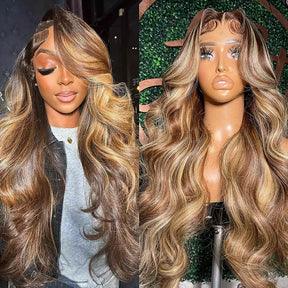 Ombre Lace Front Perruques Cheveux Naturels Humains Femme Brésilienne Body Wave