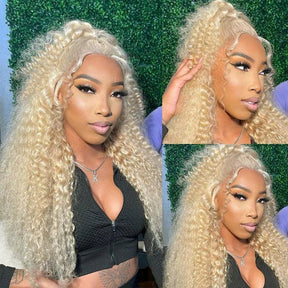 13x4 HD Lace Front Human Hair Wigs Brazilian Deep Curly 