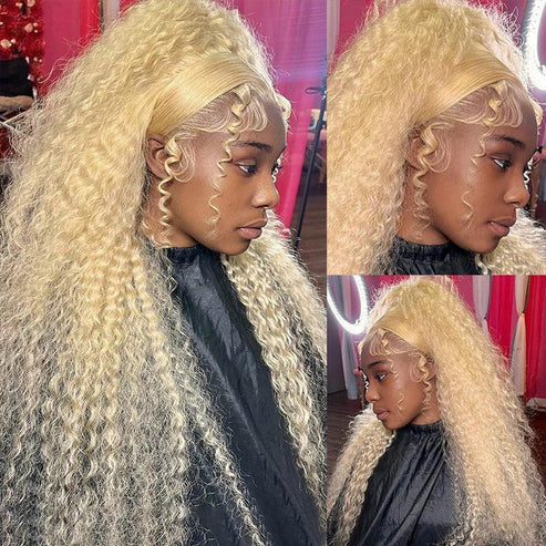 13x4 HD Lace Front Human Hair Wigs Brazilian Deep Curly 