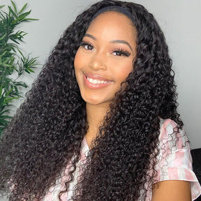 Perruque Bandeau Perruque Brésilienne Cheveux Humains Deep Curly - Uwavy