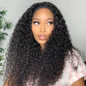 Perruque Bandeau Perruque Brésilienne Cheveux Humains Deep Curly - Uwavy