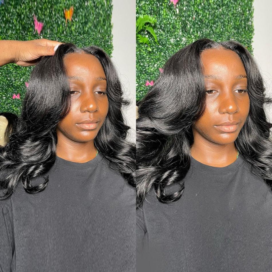 Perruques Cheveux Humains Courts Brésilienne Body Wave Bob En Vente - Uwavy