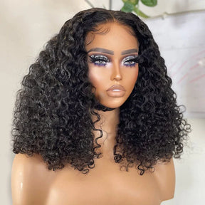 Perruques Cheveux Humains Courts Brésilienne Curly Bob En Vente - Uwavy