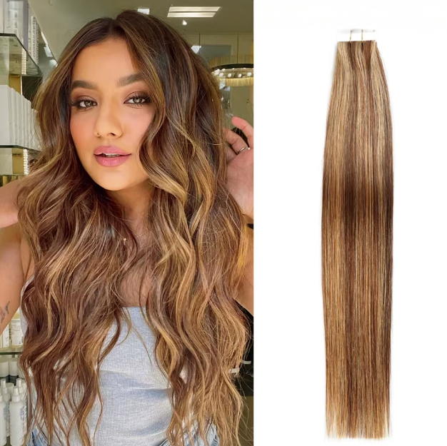 Lisse Extensions Cheveux Clipser En Vrais Cheveux Humains 4/27 Couleurs Populaires 9 Piece