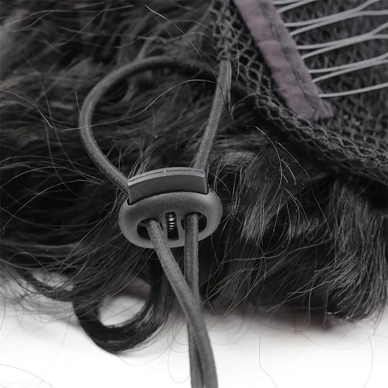 Extension avec cordon de serrage Queue de cheval bouclée et ondulée - SHINE HAIR